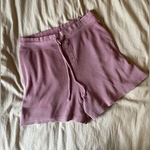 Gap Body Pink Waffle Knit Lounge Shorts
